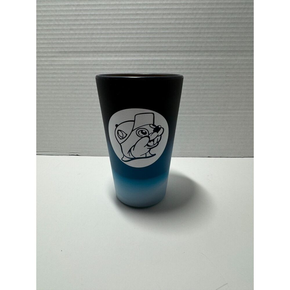 Buc-ees Silipint Silicone Pint Glass 16oz Blue Ombre Beaver Logo Tumbler Cup
